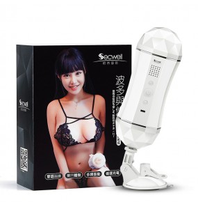 Secwell International - Electrical Moaning Interactive Double-Hole Vibrator Masturbator Cup (Chargeable - Vaginal + Oral)